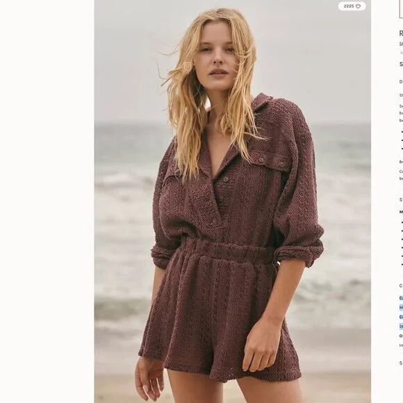 FREE PEOPLE RYAN RUMPER, olive green knit rumper - Picture 4 of 4